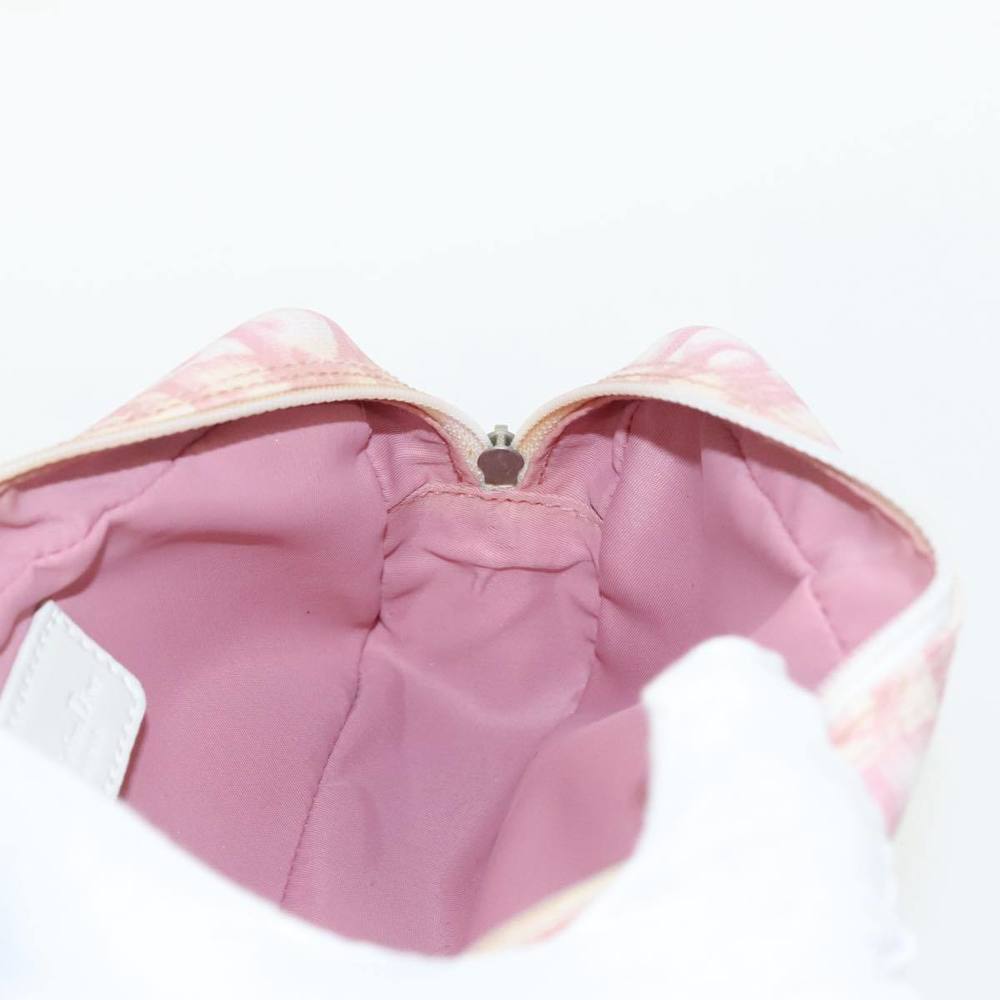 Christian Dior Trotter Canvas Pouch Pink Silver Auth hk1748 - Picture 11 of 16